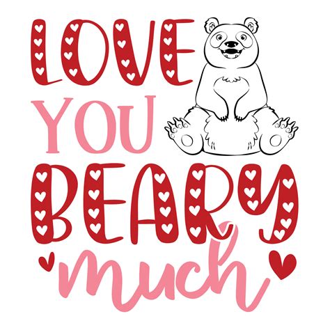 I Love You Beary Much Printable